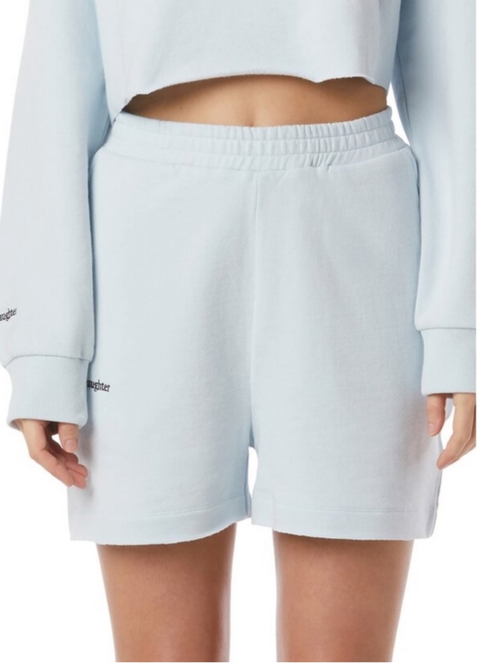 Favorite Daughter White Lounge Shorts Cotton Pockets